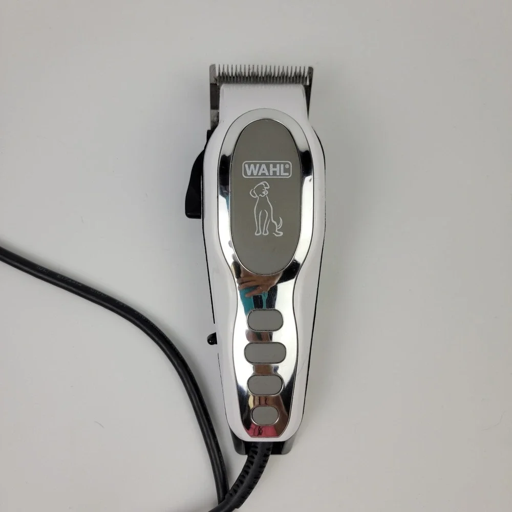Wahl PCMC-2 Pet Clipper Corded Animal Grooming Kit White Black Silver USA Made